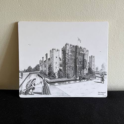 Hever Castle Placemat Black and White